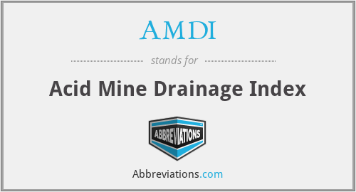 AMDI - Acid Mine Drainage Index