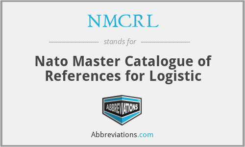 NMCRL - Nato Master Catalogue of References for Logistic