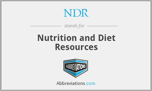 NDR - Nutrition and Diet Resources