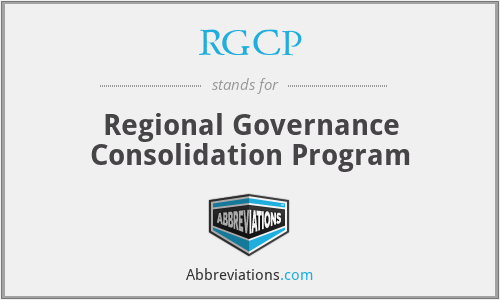 RGCP - Regional Governance Consolidation Program