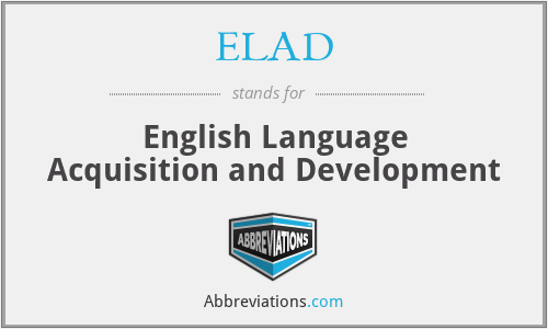 ELAD - English Language Acquisition and Development