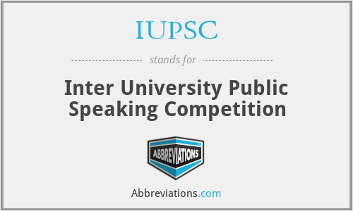 IUPSC - Inter University Public Speaking Competition
