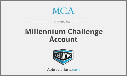 MCA - Millennium Challenge Account