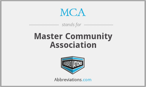 MCA - Master Community Association