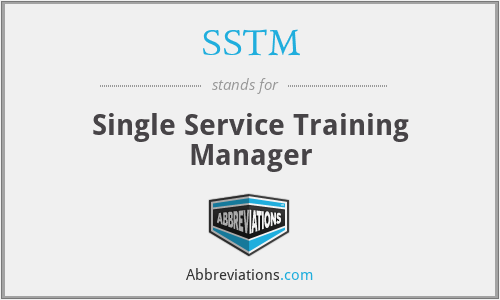 SSTM - Single Service Training Manager