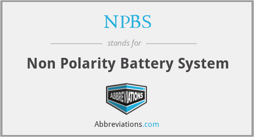 NPBS - Non Polarity Battery System
