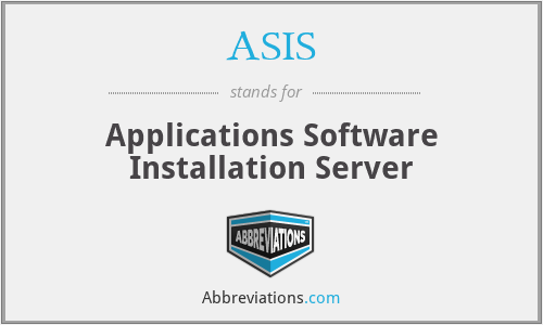 ASIS - Applications Software Installation Server