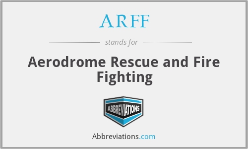 ARFF - Aerodrome Rescue and Fire Fighting