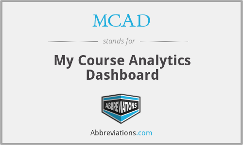 MCAD - My Course Analytics Dashboard