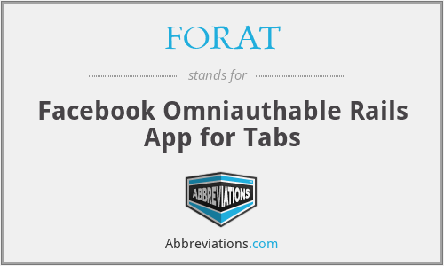 FORAT - Facebook Omniauthable Rails App for Tabs