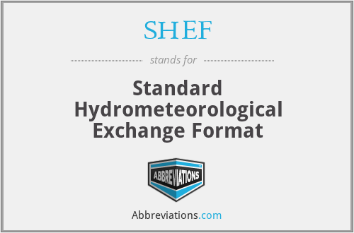 SHEF - Standard Hydrometeorological Exchange Format