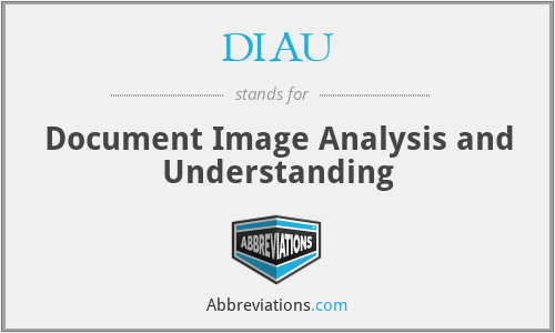 DIAU - Document Image Analysis and Understanding