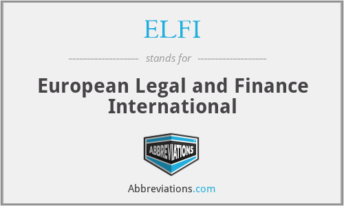 ELFI - European Legal and Finance International