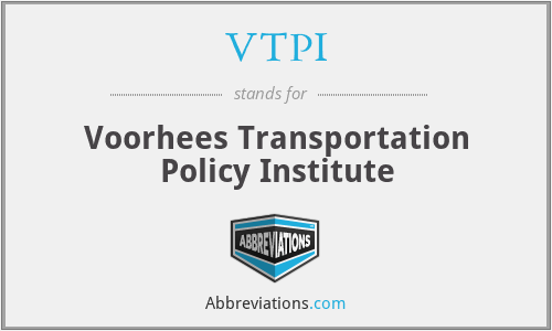 VTPI - Voorhees Transportation Policy Institute