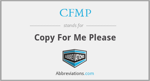 CFMP - Copy For Me Please