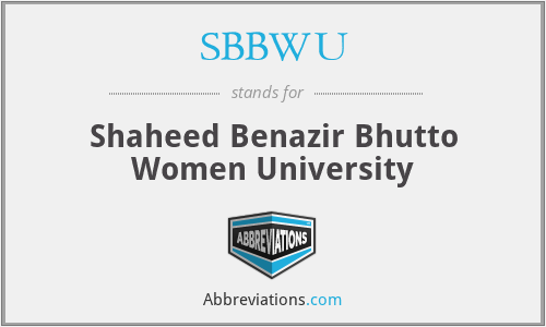 SBBWU - Shaheed Benazir Bhutto Women University
