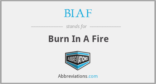 BIAF - Burn In A Fire