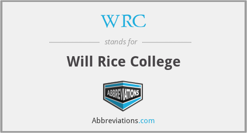 WRC - Will Rice College