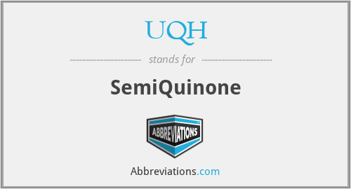 UQH - SemiQuinone