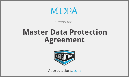 MDPA - Master Data Protection Agreement