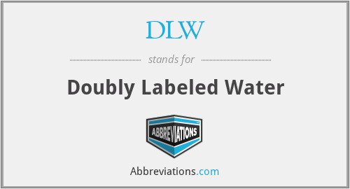 DLW - Doubly Labeled Water