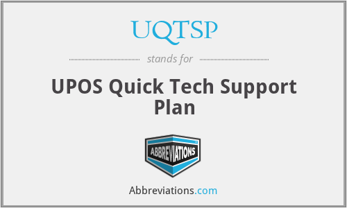 UQTSP - UPOS Quick Tech Support Plan