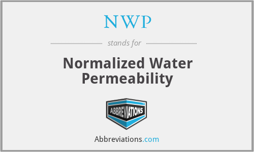 NWP - Normalized Water Permeability