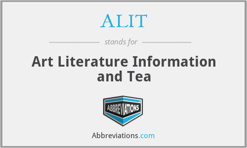 ALIT - Art Literature Information and Tea