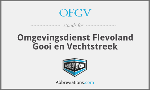 OFGV - Omgevingsdienst Flevoland Gooi en Vechtstreek