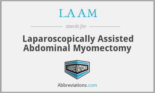 LAAM - Laparoscopically Assisted Abdominal Myomectomy