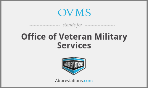 OVMS - Office of Veteran Military Services