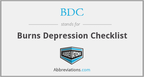 BDC - Burns Depression Checklist