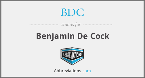 BDC - Benjamin De Cock