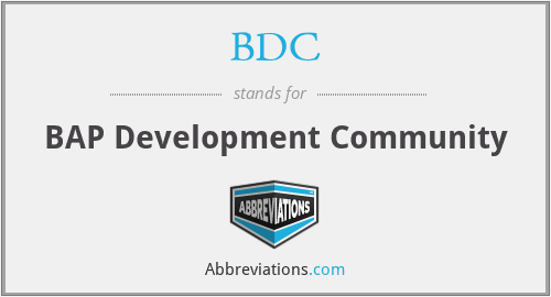BDC - BAP Development Community