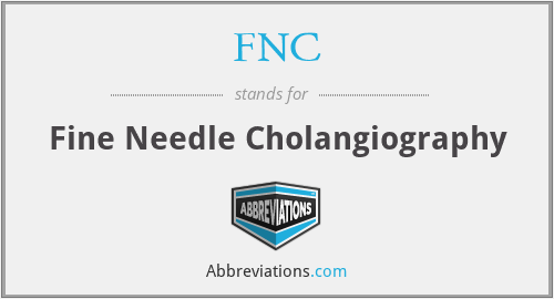 FNC - Fine Needle Cholangiography