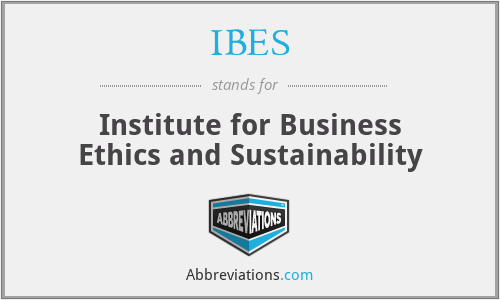 IBES - Institute for Business Ethics and Sustainability