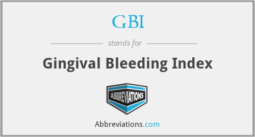 GBI - Gingival Bleeding Index