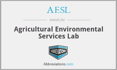 AESL - Agricultural Environmental Services Lab