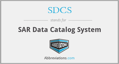 SDCS - SAR Data Catalog System