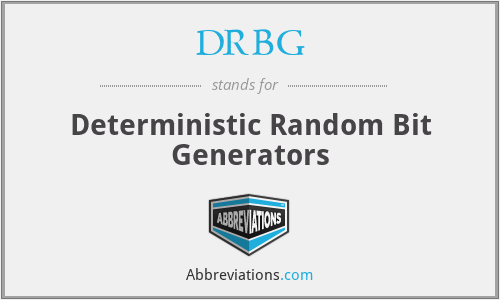 DRBG - Deterministic Random Bit Generators