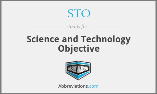 STO - Science and Technology Objective