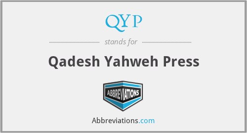 QYP - Qadesh Yahweh Press
