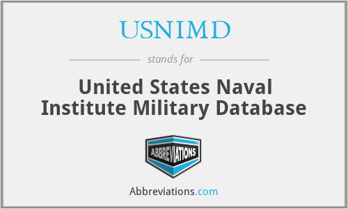USNIMD - United States Naval Institute Military Database