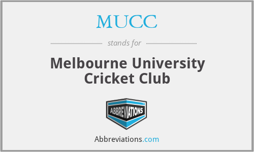 MUCC - Melbourne University Cricket Club