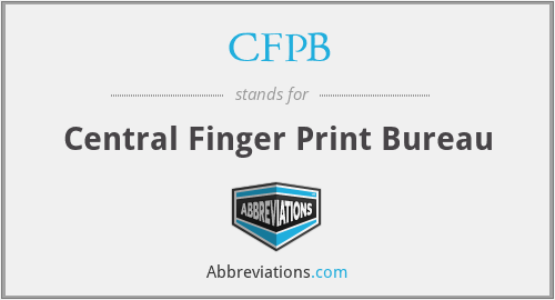 CFPB - Central Finger Print Bureau