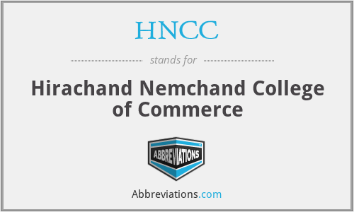 HNCC - Hirachand Nemchand College of Commerce