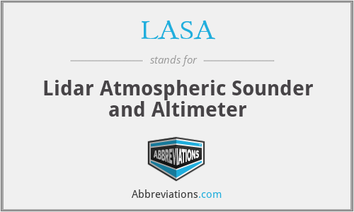 LASA - Lidar Atmospheric Sounder and Altimeter