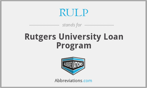 RULP - Rutgers University Loan Program