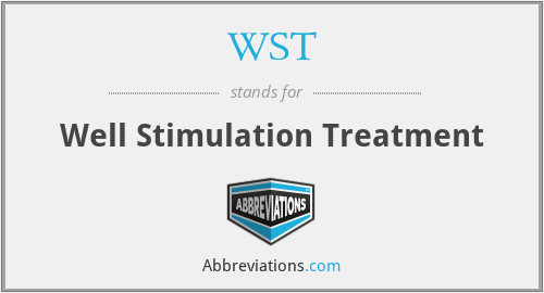 WST - Well Stimulation Treatment