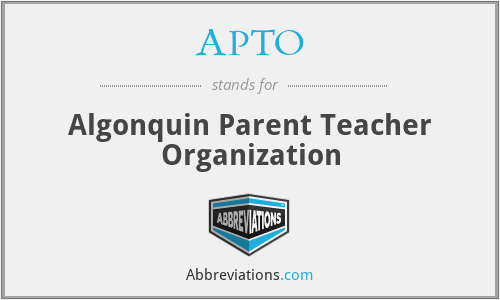 APTO - Algonquin Parent Teacher Organization